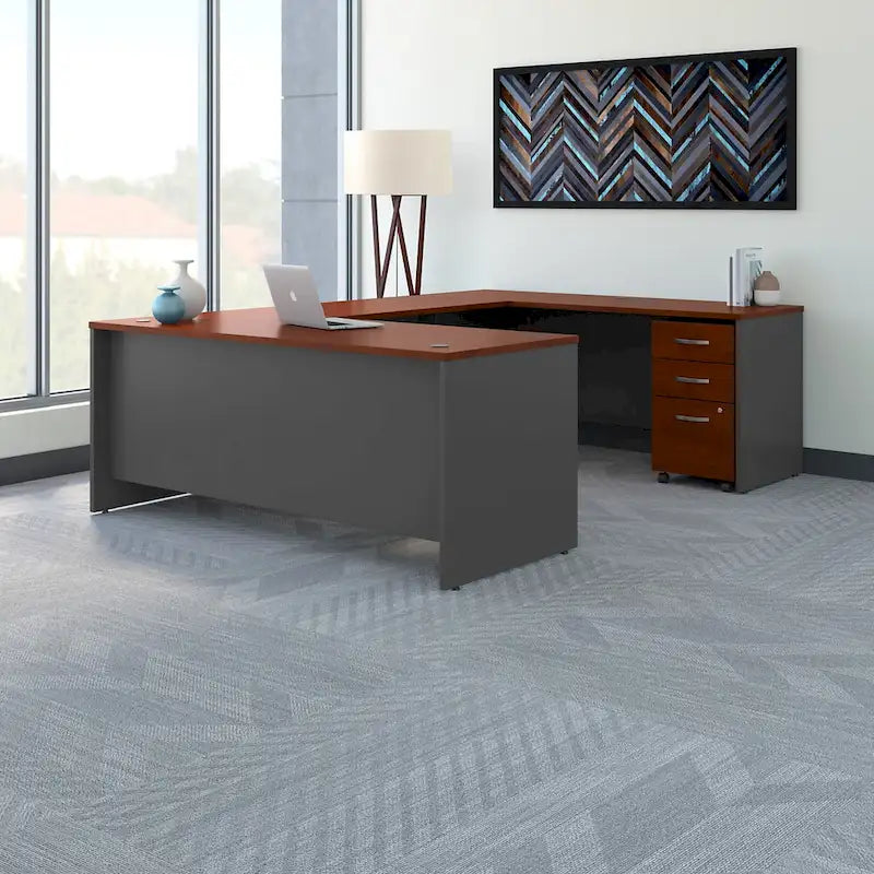 Series C 72W U Shaped Desk with Drawers by 