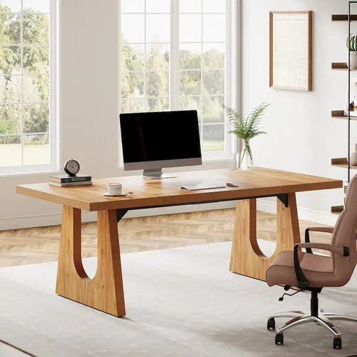 70.9 Inches Executive Desk Rectangular Computer Office Desk with Large Desktop