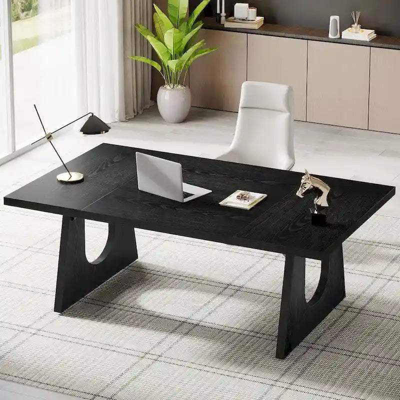 70.9 Inches Executive Desk Rectangular Computer Office Desk with Large Desktop