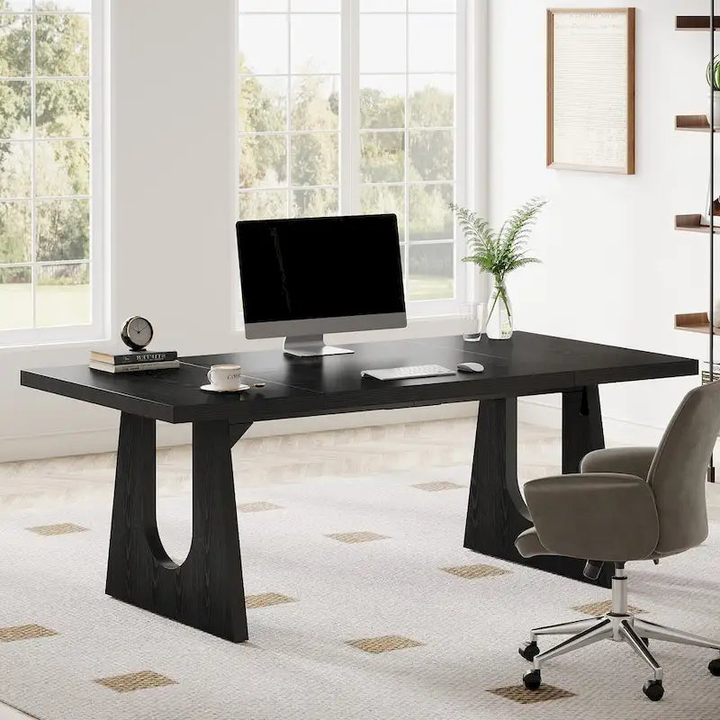 70.9 Inches Executive Desk Rectangular Computer Office Desk with Large Desktop