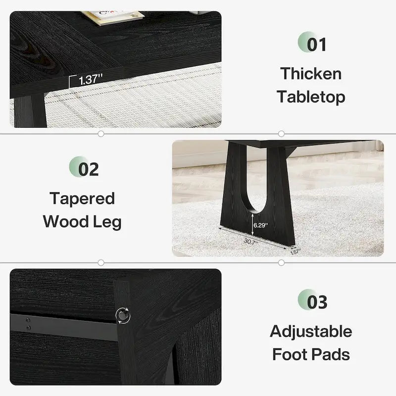 70.9 Inches Executive Desk Rectangular Computer Office Desk with Large Desktop