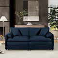64 Oversized Chenille 2-Seater Sofa with DIY Combo & Storage Pockets