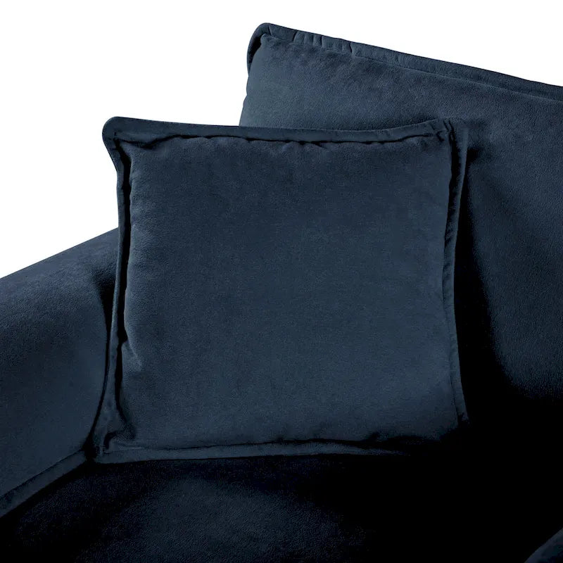 64 Oversized Chenille 2-Seater Sofa with DIY Combo & Storage Pockets