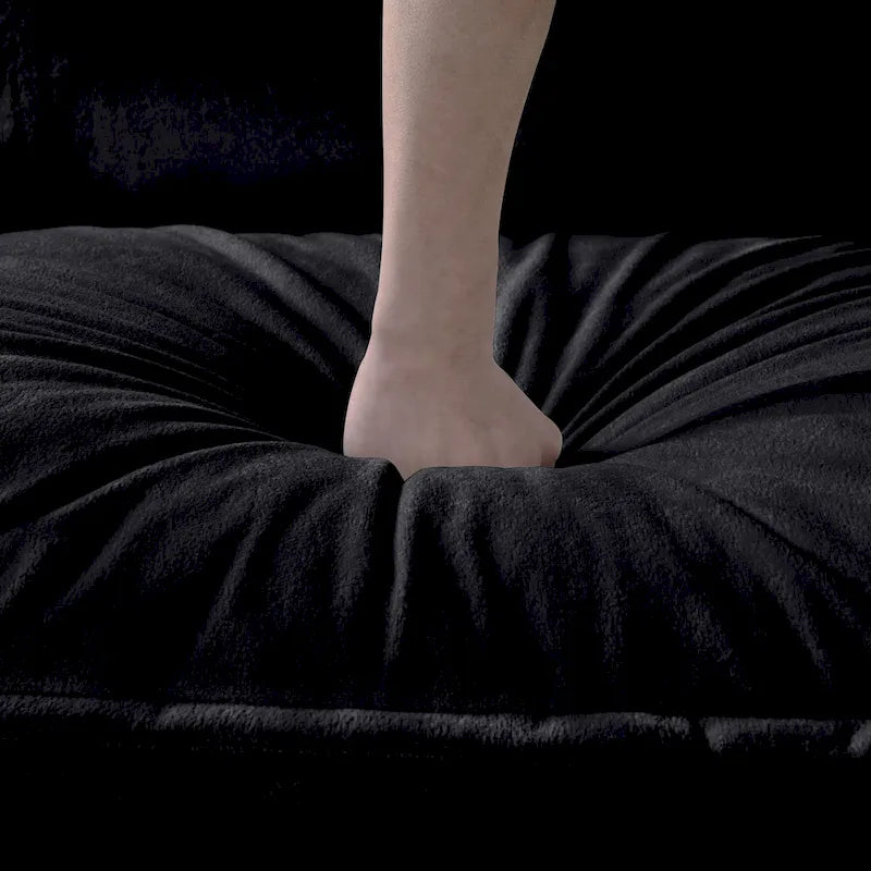 64 Oversized Chenille 2-Seater Sofa with DIY Combo & Storage Pockets