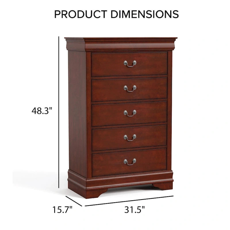Furniture of America Devi Traditional 3-Piece Solid Wood Nightstand and Chest Set