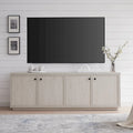 Alder White / Black Grain / White TV Stand for 2, Fits TVs up to 75"