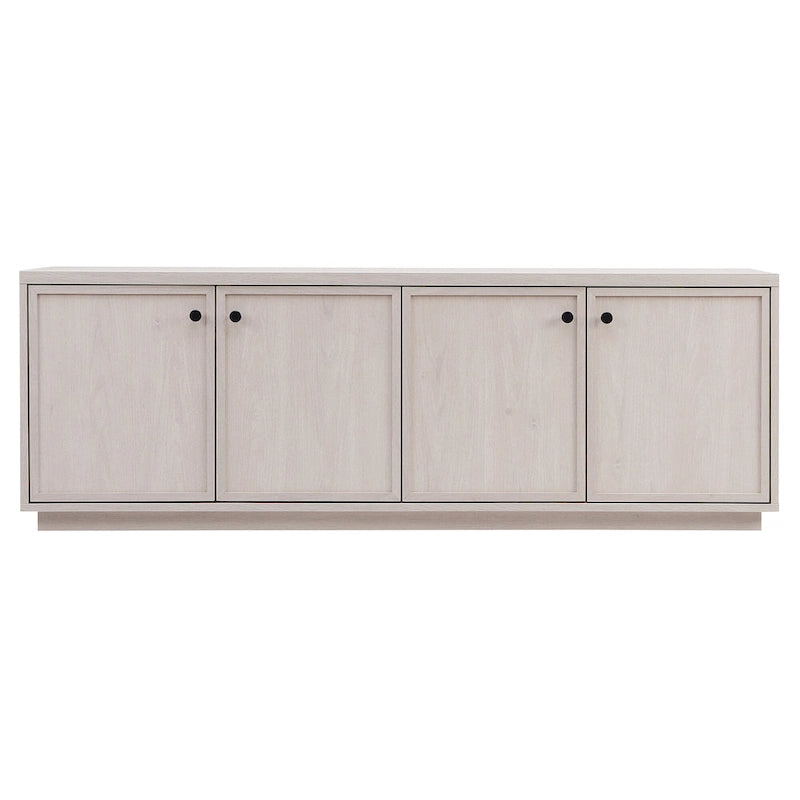 Alder White / Black Grain / White TV Stand for 2, Fits TVs up to 75"