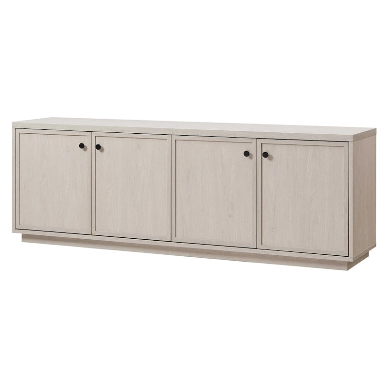Alder White / Black Grain / White TV Stand for 2, Fits TVs up to 75"