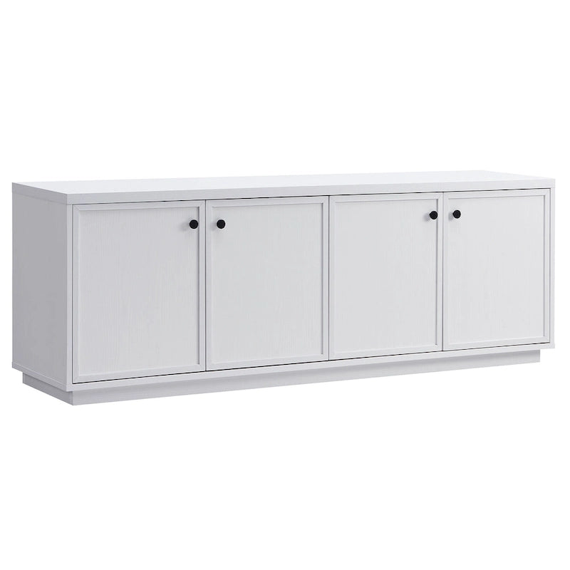 Alder White / Black Grain / White TV Stand for 2, Fits TVs up to 75"