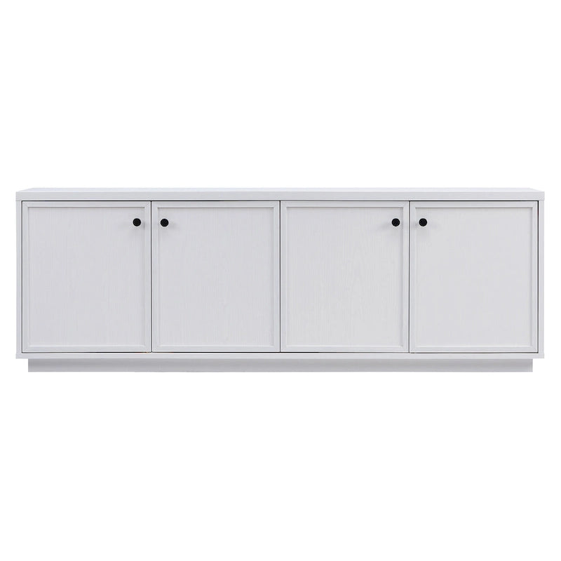 Alder White / Black Grain / White TV Stand for 2, Fits TVs up to 75"