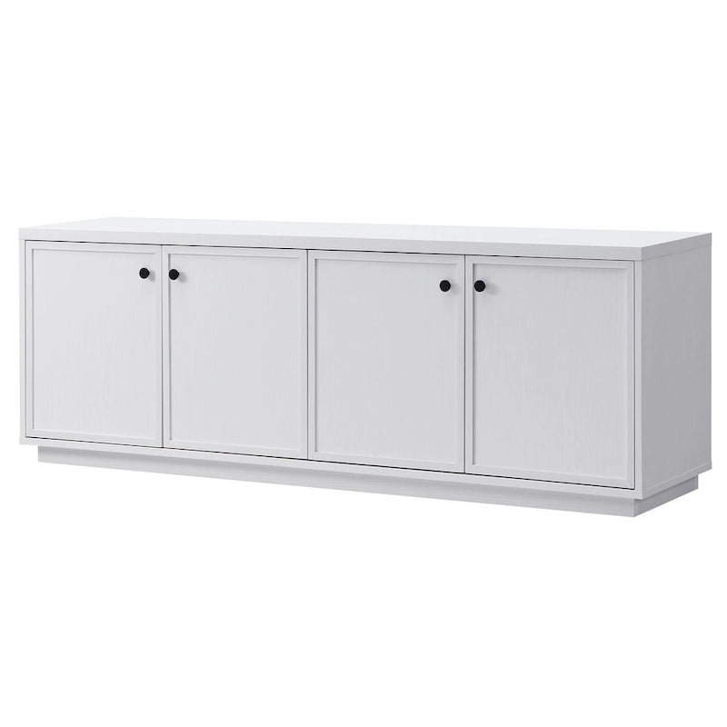 Alder White / Black Grain / White TV Stand for 2, Fits TVs up to 75"