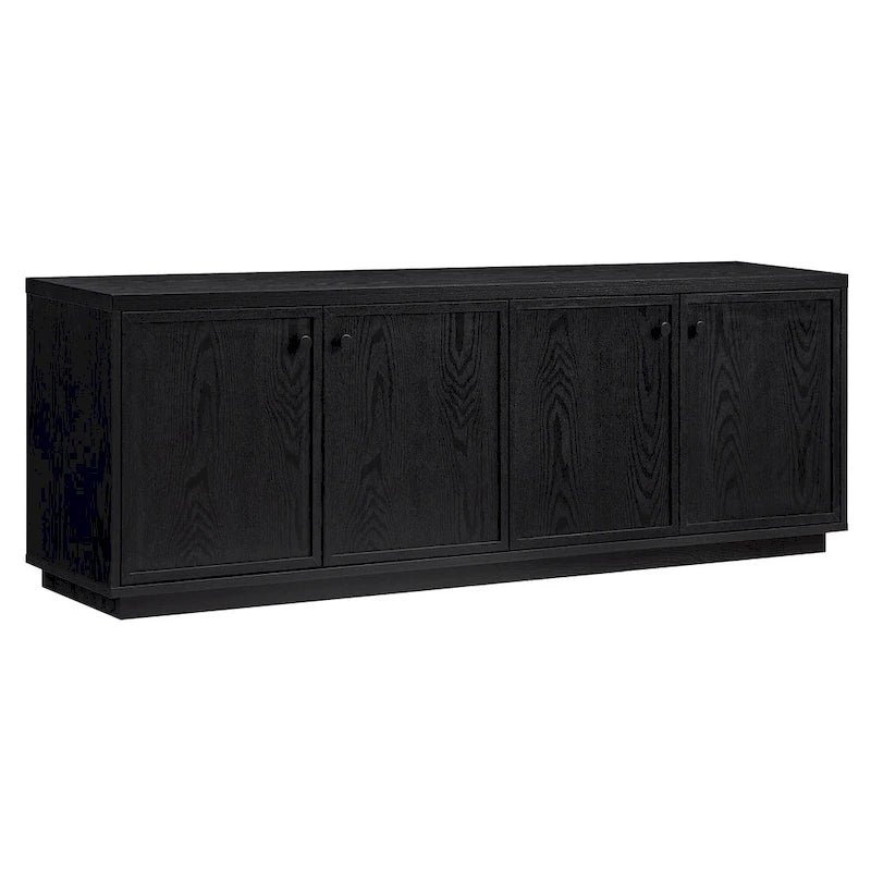 Alder White / Black Grain / White TV Stand for 2, Fits TVs up to 75"