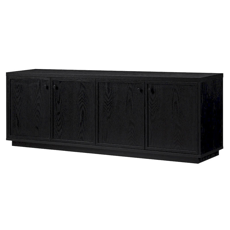 Alder White / Black Grain / White TV Stand for 2, Fits TVs up to 75"