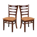 Multi-Color Solid Wood Dining Side Chair, Set of 2