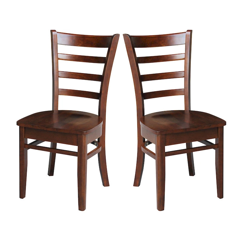 Multi-Color Solid Wood Dining Side Chair, Set of 2