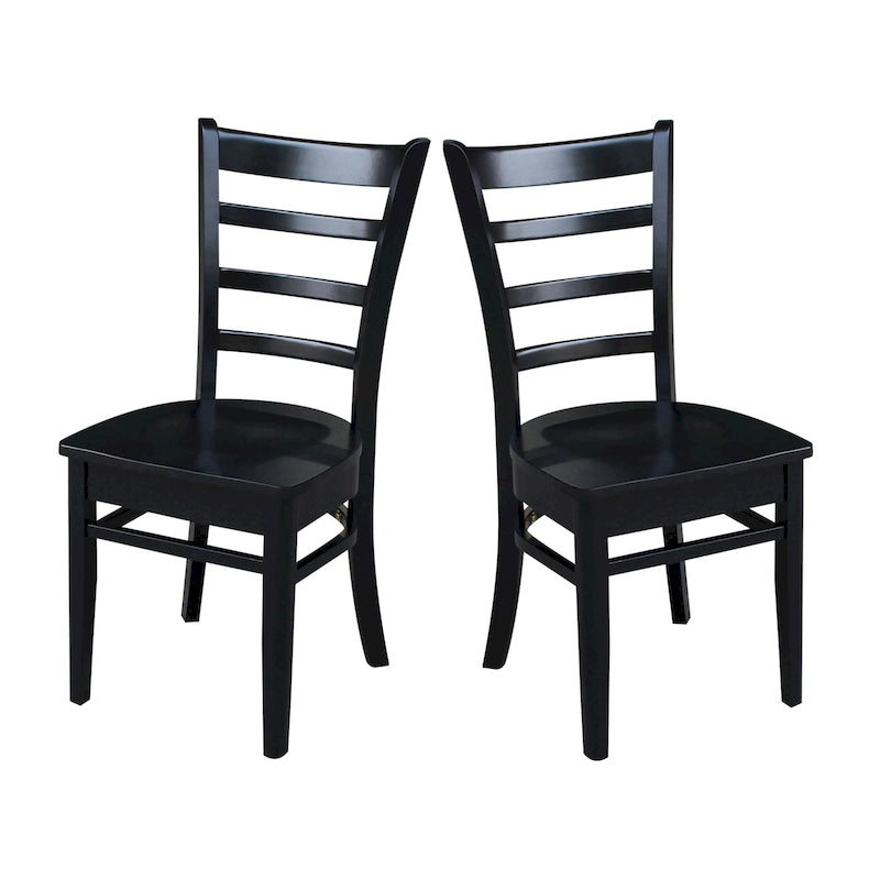 Multi-Color Solid Wood Dining Side Chair, Set of 2