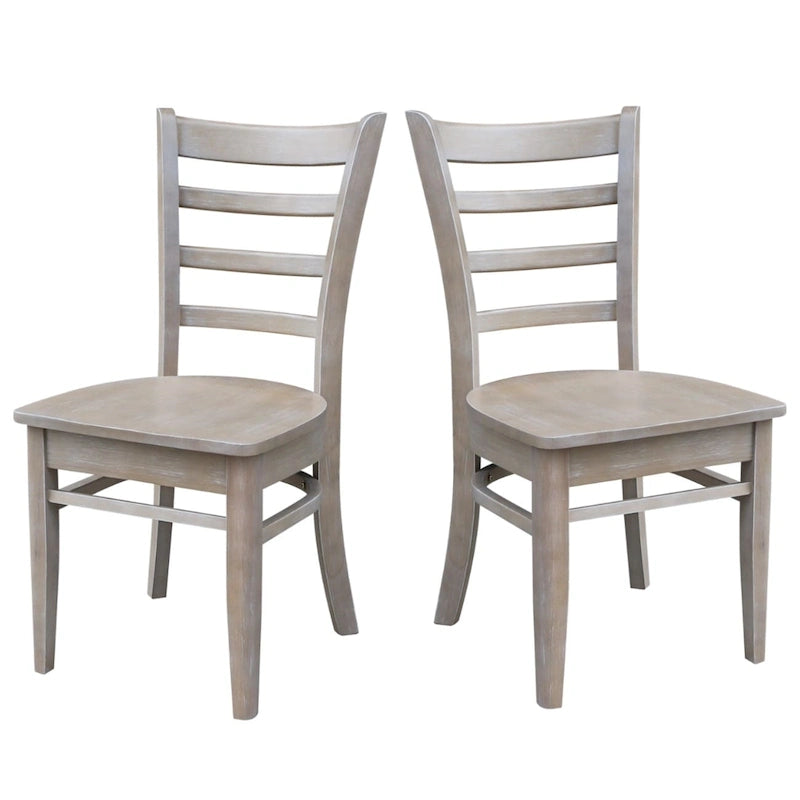Multi-Color Solid Wood Dining Side Chair, Set of 2