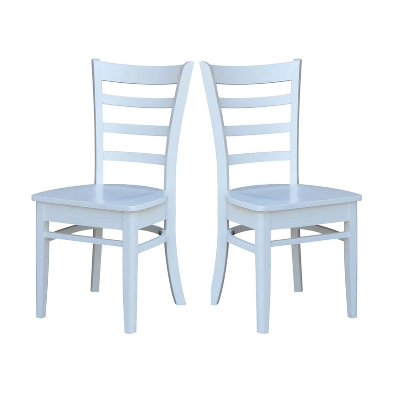 Multi-Color Solid Wood Dining Side Chair, Set of 2