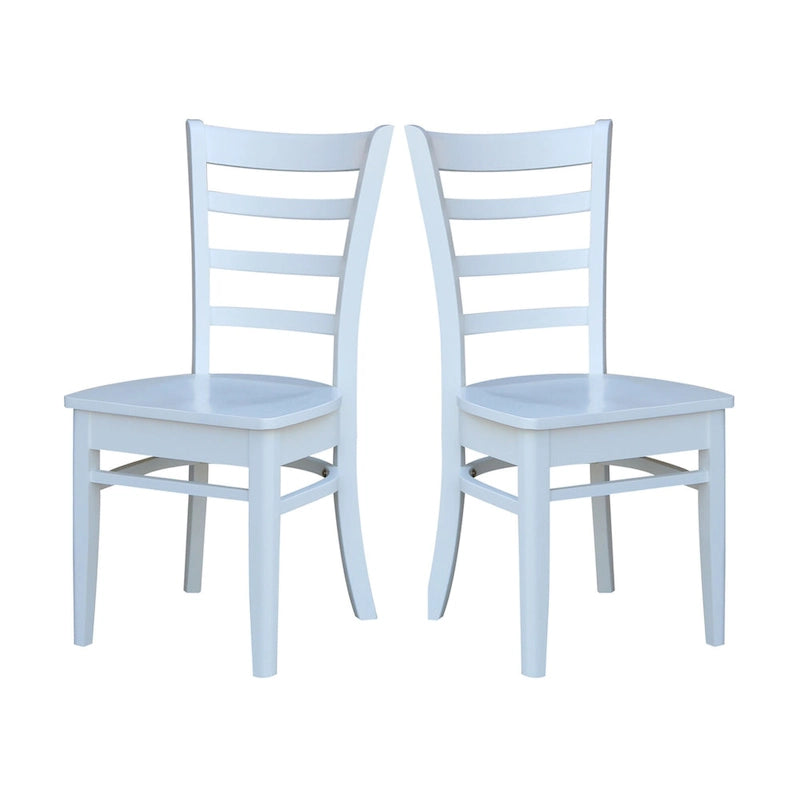 Multi-Color Solid Wood Dining Side Chair, Set of 2