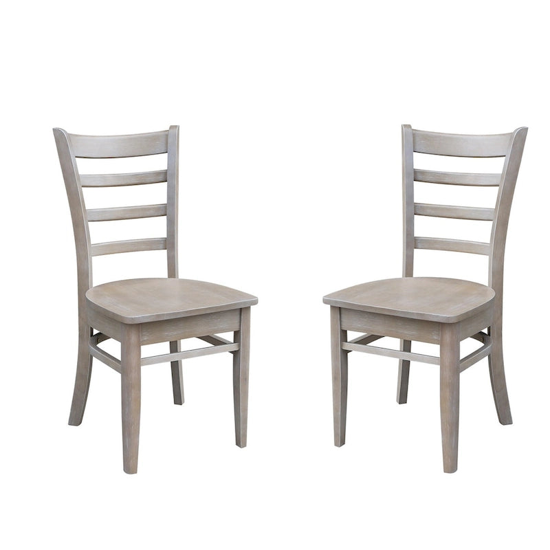 Multi-Color Solid Wood Dining Side Chair, Set of 2