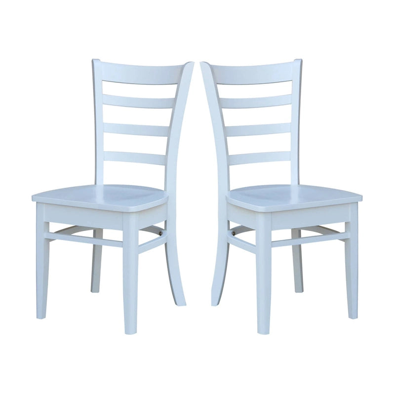 Multi-Color Solid Wood Dining Side Chair, Set of 2