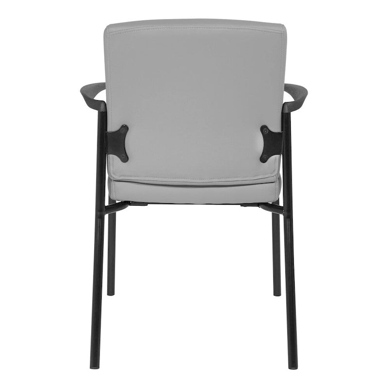 Faux Leather Guest Chair, Single Seat – White / Black / Charcoal