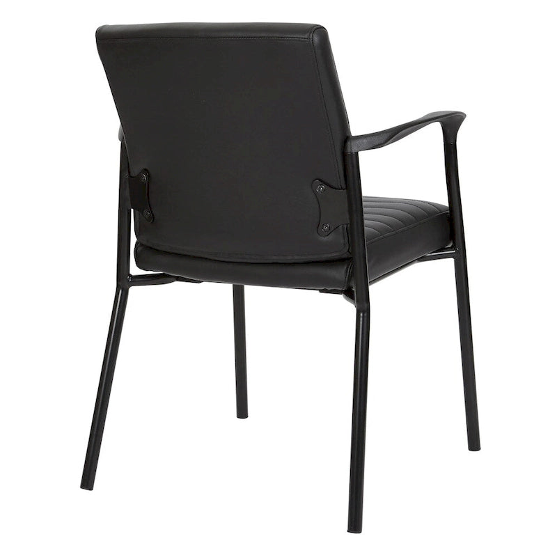 Faux Leather Guest Chair, Single Seat – White / Black / Charcoal