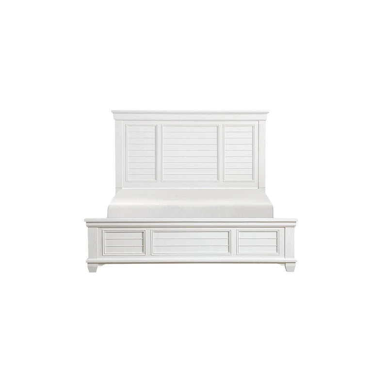 Leo 6 Piece White Modern Panel Bedroom Set