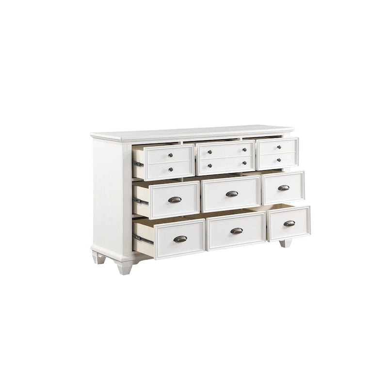 White Panel Bedroom Set for 2 – 6-Piece