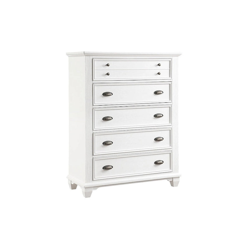 White Panel Bedroom Set for 2 – 6-Piece