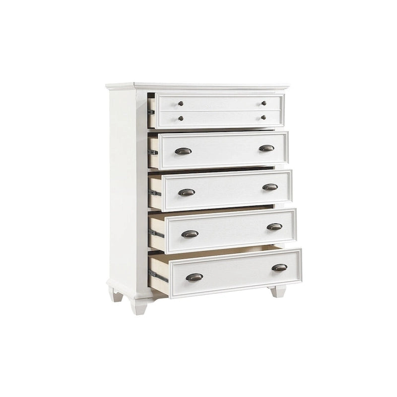 White Panel Bedroom Set for 2 – 6-Piece
