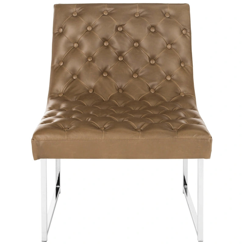 Navy / Antique Taupe Velvet Tufted Club Chair for 1, Mid-Century Modern, 25"W x 30"D x 32"H