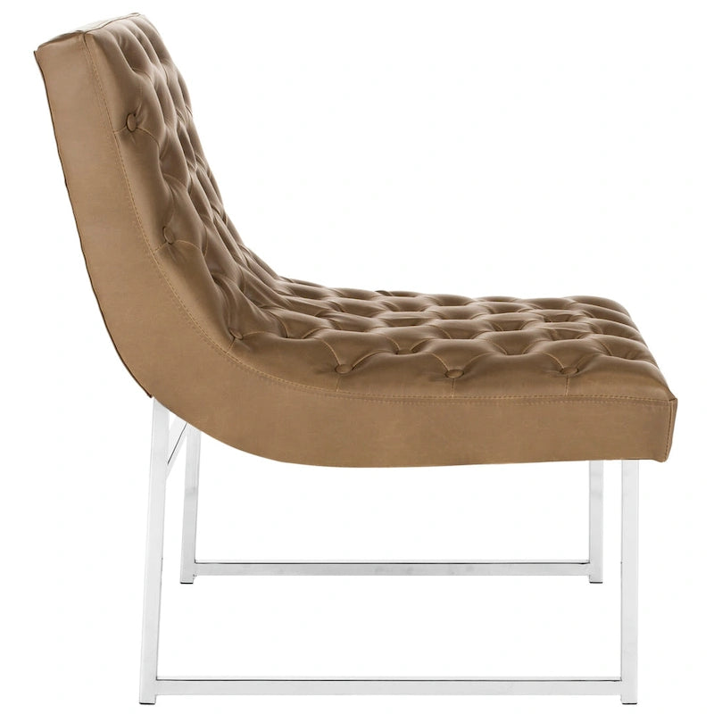 Navy / Antique Taupe Velvet Tufted Club Chair for 1, Mid-Century Modern, 25"W x 30"D x 32"H