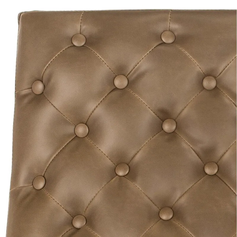 Navy / Antique Taupe Velvet Tufted Club Chair for 1, Mid-Century Modern, 25"W x 30"D x 32"H