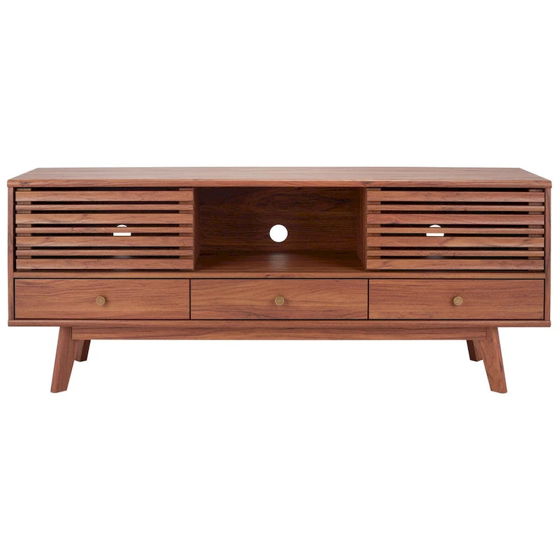 SAFAVIEH Ciera 3-Drawer Entertainment TV Media Stand (65 Flatscreen TV) - 58.7 In. x 15.2 In. x 23.9 In. - 59Wx15Dx24H