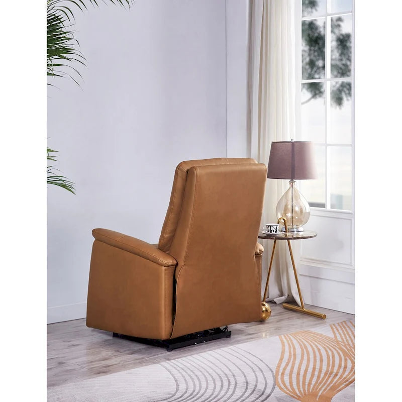 Logan Power Headrest Top Grain Leather Recliner Chair