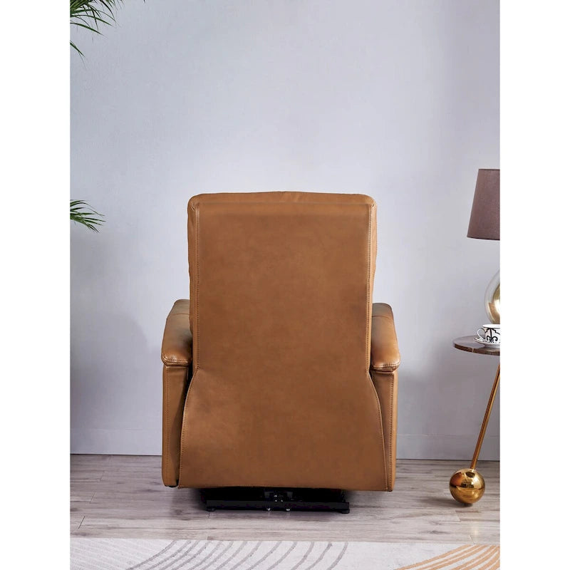 Logan Power Headrest Top Grain Leather Recliner Chair
