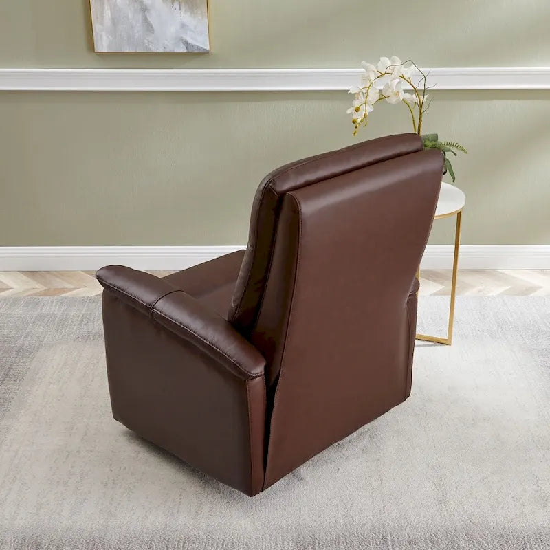 Logan Power Headrest Top Grain Leather Recliner Chair