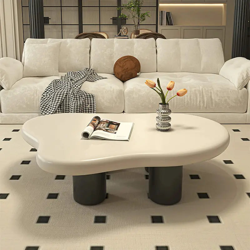 48.43 Modern Cloud Shaped Coffee Table for livingroom, 4 Legged Coffee Table - 48.4