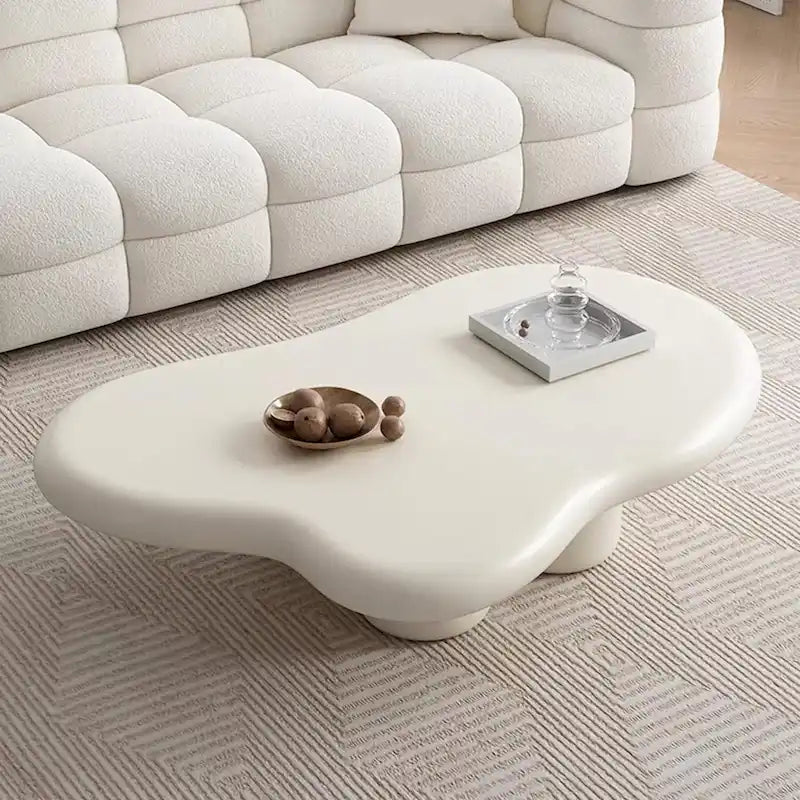 48.43 Modern Cloud Shaped Coffee Table for livingroom, 4 Legged Coffee Table - 48.4