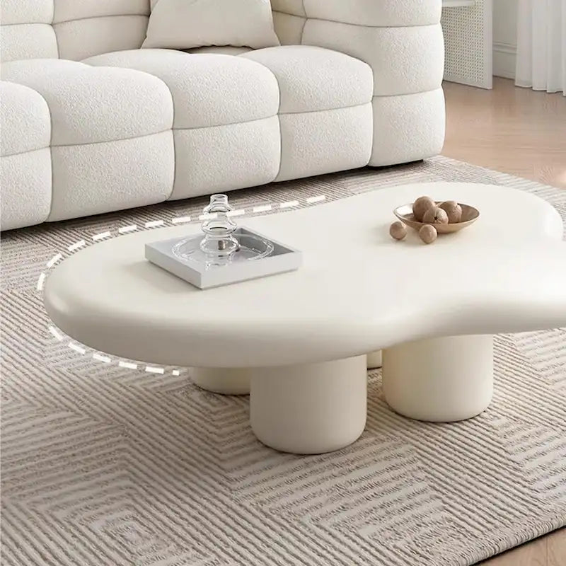 48.43 Modern Cloud Shaped Coffee Table for livingroom, 4 Legged Coffee Table - 48.4