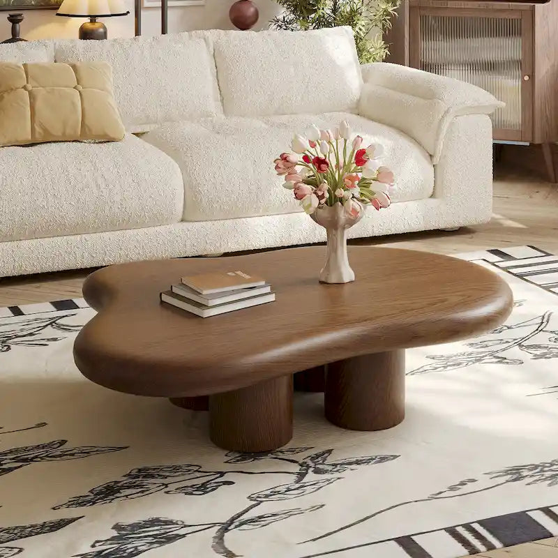 48.43 Modern Cloud Shaped Coffee Table for livingroom, 4 Legged Coffee Table - 48.4