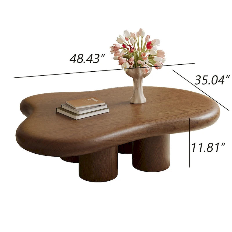 48.43 Modern Cloud Shaped Coffee Table for livingroom, 4 Legged Coffee Table - 48.4