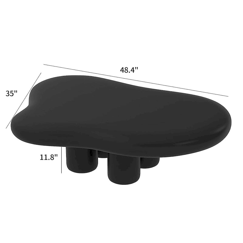 48.43 Modern Cloud Shaped Coffee Table for livingroom, 4 Legged Coffee Table - 48.4