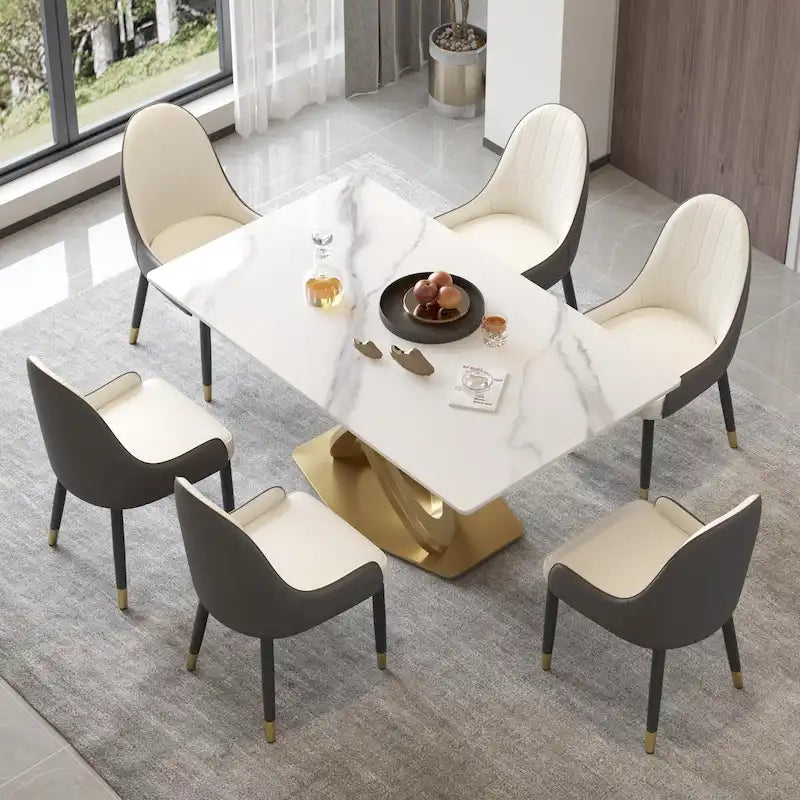 63 Dining Table, Modern Dining Table for 6