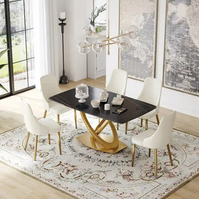 63 Dining Table, Modern Dining Table for 6