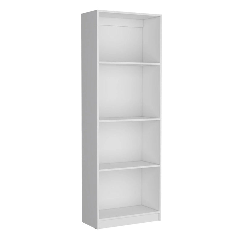 3-Piece Bookcase Set, 74" Wide, 5 Shelves + Cabinet, Multi / Beige / Black / White