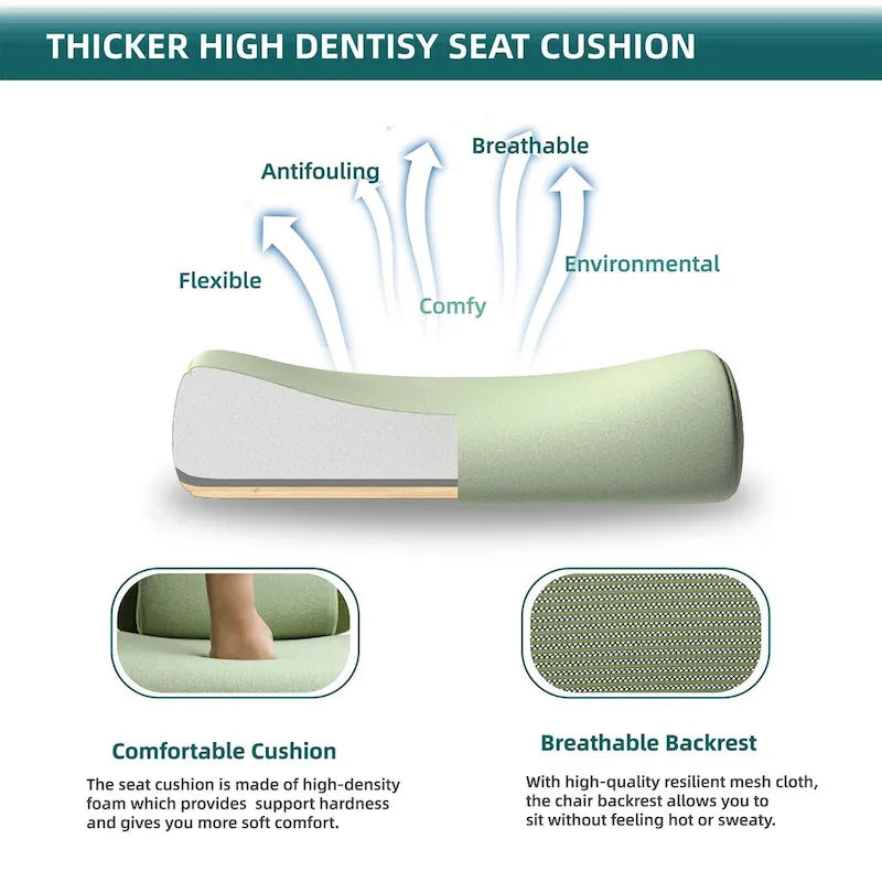 Black/Green High Back Mesh Office Chair with Reclining & Footrest, 1-Person