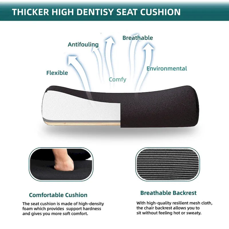 Black/Green High Back Mesh Office Chair with Reclining & Footrest, 1-Person