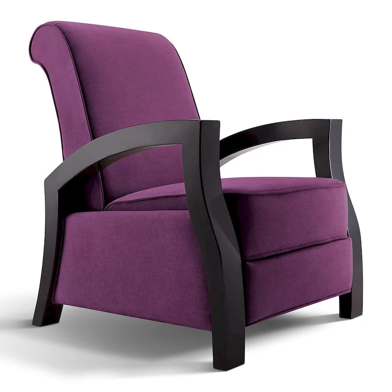 Purple Microvelvet Recliner Chair – Single Seat